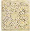 DRW Pala Quadrata in Legno MDF Traforato con Specchio in Oro 100 x 2,5 x 100 cm, Multicolore, estandar