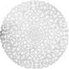 DRW Pala Rotonda in Legno MDF Traforato in Bianco 120 x 1,7 cm, Multicolore, estandar