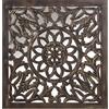DRW Pala Quadrata in Legno MDF Traforato con Specchio in Marrone 90x2,5x90cm, Multicolore, estandar