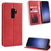Jielangxin Cover per Samsung Galaxy S9,Custodia in Pelle Custodia per Samsung SM-G960F/DS Galaxy S9 / SM-G9600/DS SM-G9608/DS SM-G960U1 SM-G960D SM-G960F SM-G960W SM-G960N Custodia Case Cover Red