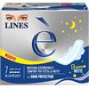 Lines Assorbenti Lines E' Notte con ali per flusso abbondante, 7pz