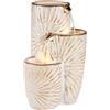 Kaemingk Fontana 3 Vasi in Ceramica con LED