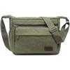 JAKAGO Borsa a Tracolla Impermeabile,Borse a Spalla da Uomo Multi Tasche,Borse Messenger di Tela per Casual,Viaggio,Lavoro Scuola Pesca Escursionismo uso Quotidiano (Verde)