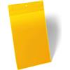 Durable 174704 Buste con Magneti al Neodimio A4 Verticale, Confezioni da 10 Pezzi, Giallo