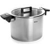 Pentola Alta In Acciaio Inox Woll Concept 24 Cm - 7,6 Litri, Con Coperchio In Vetro, Per Tutti I Fuochi Inclusa Induzione