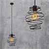 BRILONER Lampada a Sospensione, 1 Paralume, lampadadario retrò/Vintage, Acciaio Nero, 1x E27, Max. 60 Watt, 210x1300 mm (DxH) W