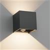 Klighten Lampada da esterno, 12W Applique da Parete con sensore di movimento per luci esterni/interni Lampada da parete con fascio regolabile IP65 Impermeabile 4000K, Nero