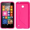 ebestStar - Cover Compatibile con Nokia Lumia 630 Custodia Protezione S-Line Design Silicone Gel TPU Morbida e Sottile, Rosa [Apparecchio: 129.5 x 66.7 x 9.2mm, 4.5'']