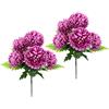 Flair Flower Bouquet di crisantemo, set da 2 bouquet di fiori di seta, bouquet di fiori artificiali, bouquet di fiori artificiali, rosa scuro, circa 50 x 30 x 60 cm