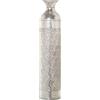 DRW Vaso da pavimento in metallo in argento 17 x 76 cm
