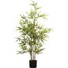 DRW Pianta Artificiale con 5 Tronchi in plastica PE in Verde e Naturale 120 cm, Multicolore, estandar