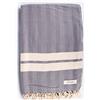 Bersuse 100% Cotone - Herringbone XXL Asciugamano Coperta Turco - Telo Mare, Divano Letto, Copridivano -Antracite