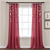Lush Decor Flower Drop Valance, Red, Curtain