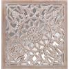 DRW Pala Quadrata in Legno MDF Traforato con Specchio in Naturale 90 x 2,5 x 90 cm, Multicolore, estandar
