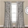 Lush Decor Riley - Tenda per finestra, velata, increspata, con fiocco, per soggiorno, sala da pranzo, camera da letto (singola), 137,2 x 213,4 cm (larghezza x lunghezza), grigio chiaro