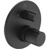 Ideal Standard - Ceratherm T100 Miscelatore termostatico ad incasso individuale con deviatore per vasca/doccia - Nero Seta