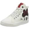 Geox Jr Ciak Girl F, Sneakers Bambine e ragazze, Bianco/Rosso (Off White/Red), 28 EU