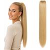 CAISHA 55cm Coda Capelli Nina Con Coulisse Capelli Extensions Finta Per Donna Posticcio Per Capelli Liscio Biondo Chiaro PH507