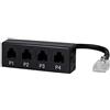 Logilink 2direct GmbH Logilink 4 - Porte splitter per adattatori modulari 1 * R45/4 * Rj11,MP0036