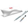 Pentel GraphGear PG1015-A, portamine tecnico corpo metallo 0,5 mm + 1 custodia da 12 mine Hi-Polymer Super C505-HB, PG1015-A/C505-HB