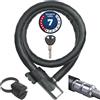 ABUS Blocca cavo corazzato Steel-O-Flex Centuro 860 - con supporto QuickSnap RBU blocca in d'acciaio armatura manicotti livello di sicurezza 7-110 cm, nero