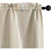 GIRASOLE HOME® Coppia Tende Oscuranti Termiche Morbide Fantasia Onde Argentate Tenda Isolante per Soggiorno Camera e Interni 2 Pannelli con Tasca (70x235cm, Beige)
