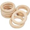 RUBY - 8 Pezzi Massaggiagengive in Legno di Faggio Naturale, Anelli di Dentizione, Giocattoli da Masticare per Bambini e Strumenti per Artigianato (Ø 70mm)