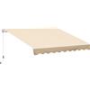 Outsunny Tenda da Sole Avvolgibile a Caduta Manuale per Porte e Finestre, in Alluminio e Poliestere Anti-UV, 300x245cm, Beige|Aosom