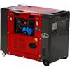 GeoTech-Pro GeoTech Pro DGP8000SE - Generatore di corrente diesel silenziato carrellato con AVR 6 kW - Continua 5.5 kW Monofase