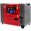 GeoTech-Pro GeoTech Pro DGP8500SE-3 - Generatore di corrente diesel silenziato carrellato con AVR 6.0 kW - Continua 5.5 kw Full-Power