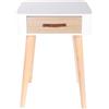 Home Deco Factory CMP Tavolo, Legno, Bianca, 35 x 35 x 48 cm