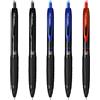 Uni-Ball Signo 307 UMN-307 - Penna a sfera retrattile fine, confezione da 5, 2 x nero, 2 x inchiostro blu e rosso