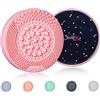 Jessup pulisci pennelli make up 1 Pz pulizia pennelli detergente pennelli make up pulizia pennelli make up Makeup Brushes Cleaner Tampone in Silicone Pulizia Mat 2 in 1 bagnata e asciutta A005