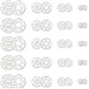 TOAOB THE ONE AND ONLY BABY TOAOB 120 set Bottoni Automatici Cucito in Plastica Grandi Invisibile Bottoni 4 Dimensioni per Cucire Fai da Te Vestiti Giacche Jeans Braccialetti Borse 7mm 12mm 15mm 21mm