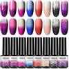 ROSALIND Smalto Semipermanente Camaleonte Smalti per Unghie in Gel Nail Polish UV LED Gel Unghie Temperatura Kit di 8 pcs Mini