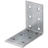 Alberts 330538 Squadretta di giunzione angolare multiforo, zincata con procedimento Sendzimir, 60 x 60 x 40 mm, Set da 15