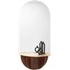 MOGG specchio da parete ovale BRAME con piano d'appoggio - MBR27080-CANETE