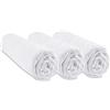 Easy dort Set di 3 lenzuola con angoli in bambù per lettino, 70 x 140 cm, colore: bianco