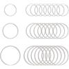 UNICRAFTALE 3 Dimensioni 12/15/19mm 60 Pezzi Anello Cavo Fascino Collegamento in Acciaio Inossidabile Cornice per Ciondoli Charms Rotondi Connettori con Ciondolo per Creazione di Gioielli