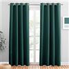 PONY DANCE Tende Natalizie Verde Scuro Tende Termiche Isolanti per Interni Tende Moderne per Soggiorno Decorazioni Tende Oscuranti con Anelli 2 Pezzi L 140 x A 200 cm