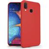 N NEWTOP Cover Compatibile per Samsung Galaxy A20E, Custodia TPU Soft Gel Silicone Ultra Slim Sottile Flessibile Case Posteriore Protettiva (Rossa)