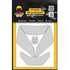 FEAR THE YELLOW BEAR YELLOW BEAR Fear The Yellow Bear© Easy Iron, Kit 5 adesivi riflettenti retrattili per casco da moto, 3 m Technology, bianco