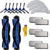 aotengou Kit Accessori di Ricambio per Robot Aspirapolvere Ultenic D5s Pro D5 D5s Pro+ D5s 17 Confezioni 2 Spazzole Principali e 6 Filtri e 6 Spazzole Laterali e 3 Panni Mop