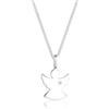 DIAMORE Elli Collana Donna Ciondolo Angelo Filigrana con Diamante (0,02 ct.) in Argento Sterling 925