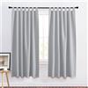 PONY DANCE Tenda Oscurante Termica Isolante Freddo e Caldo per Cucina 2 Pezzi 140x160 CM Tende Oscuranti per Interni Curtains Casa con Passanti per Salotto, Grigio Chiaro