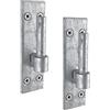 IRONTITE® Ganci su piastre cerniere per cancelli con perno da 12 mm per adattarsi a cerniere a gancio e fascia e cancelli in ferro battuto. Cerniere per cancelli zincate Gancio su piastra perni di