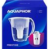 AQUAPHOR Filtro dell'Acqua Prestige Bianco con 1 Filtro A5, caraffa per 2,8 l, Adatta alla Porta del Frigorifero, Riduce Il calcare e Il Cloro, Filtro dell'Acqua da Tavolo, Pratica caraffa filtrante