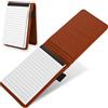 cobee Portablocco in Pelle Tascabile, Mini Memo Book Notebook Portatile Blocco Note Business Porta Blocco Notebook Multifunzione per Ufficio Scuola (Marrone)
