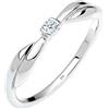 DIAMORE Elli DIAMONDS Anello Donne di Fidanzamento con Diamante (0,03 ct.) in Argento Sterling 925