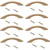 eMagTech 8 maniglie in legno di faggio, con viti, per mobili, armadi, comò, porte, distanza tra i fori di 96 mm